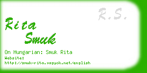 rita smuk business card